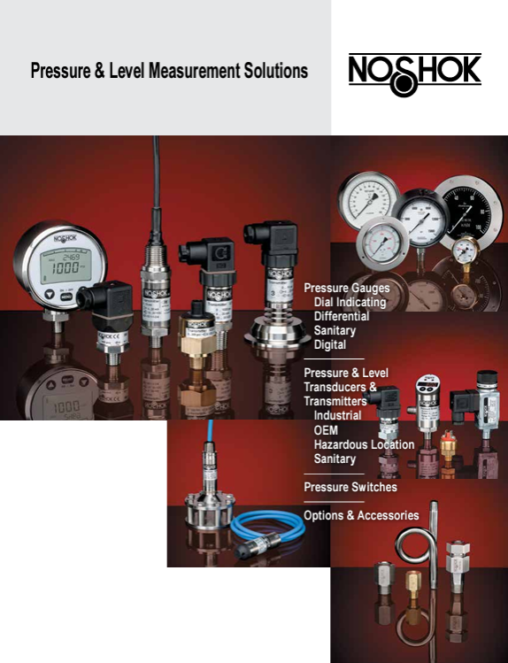 Noshok Pressure & Level Gauges Catalog Cover